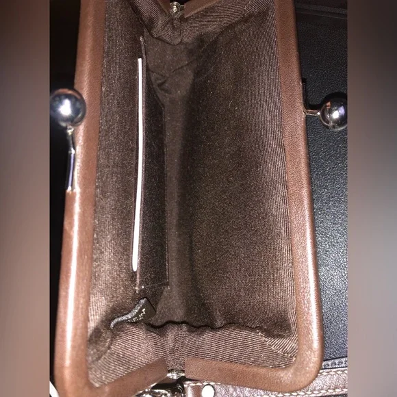 Coach Brown Leather Wristlet - Picture 3 of 9